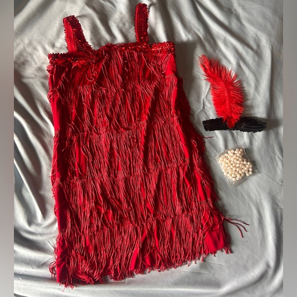 Youth Flapper Girl Costume Set - Picture 3 of 5